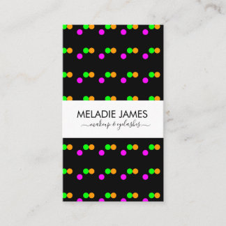 Carte de visite de salon d'artiste maquilleur Neon
