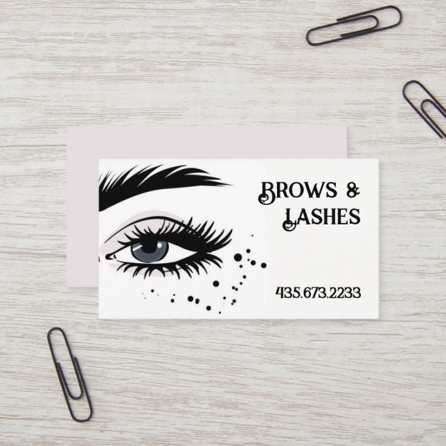 Carte de visite de salon de beauté (Devant/Arrière en situation)