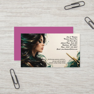 💇♀️ Carte de visite de salon de beauté de luxe