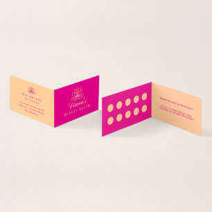 Carte de visite de salon de beauté et carte de fid