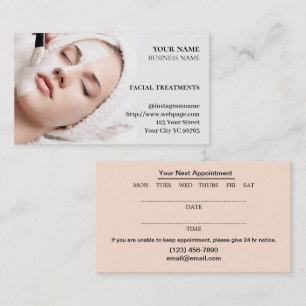 Carte de visite de salon de beauté et de soins de 