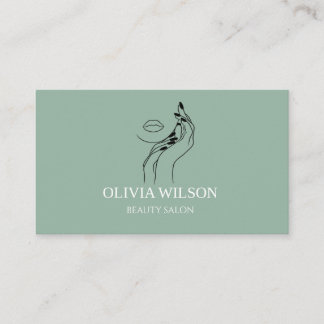 Carte de visite de salon de beauté moderne | Style