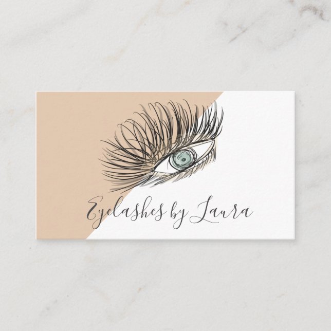 Carte de visite de Salon de beauté pour cils dessi (Devant)