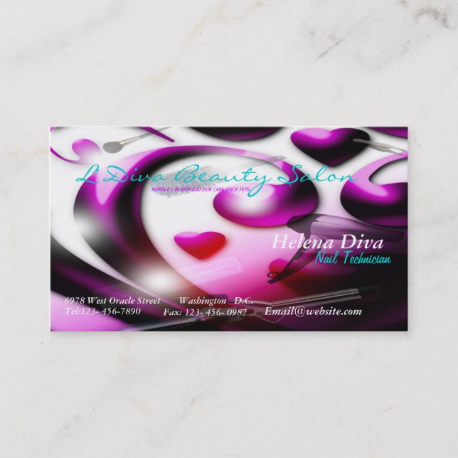 Carte de visite de salon de beauté / spa (Devant)