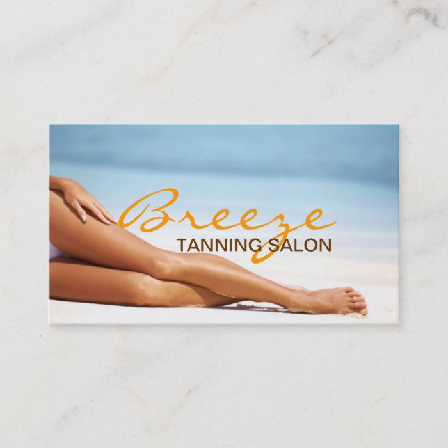 Carte de visite de salon de bronzage Spa (Devant)