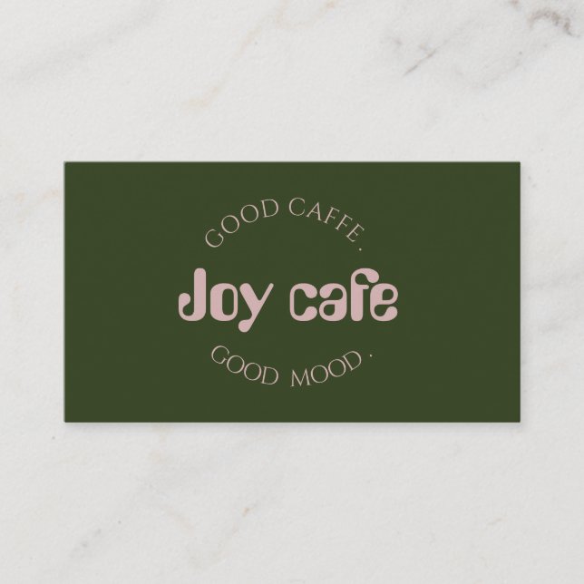 Carte de visite de salon de café moderne | Marque  (Devant)