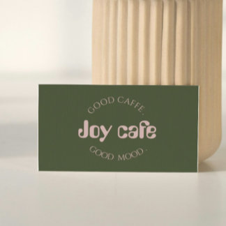 Carte de visite de salon de café moderne | Marque