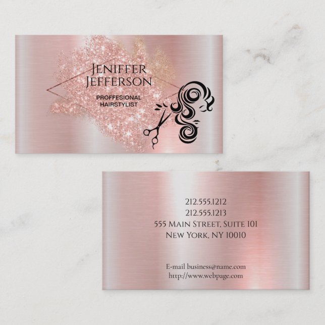 Carte de visite de salon de coiffure (Devant / Derrière)