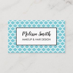 Carte de visite de salon de coiffure géométrique