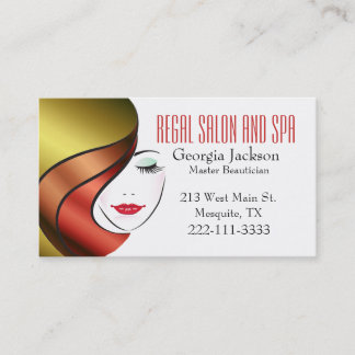 Carte de visite de salon de coiffure Glam Moderne