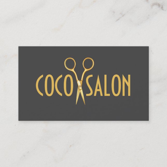 Carte de visite de salon de coiffure moderne (Devant)