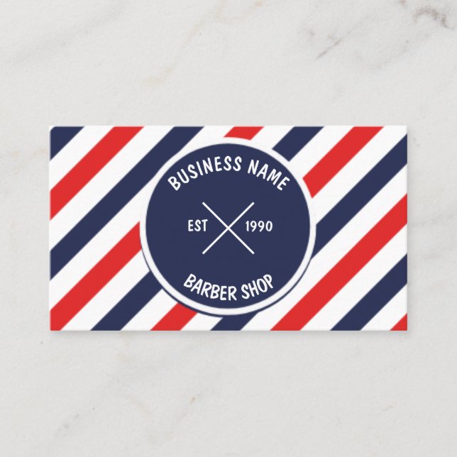 Carte de visite de salon de coiffure pour hommes (Devant)