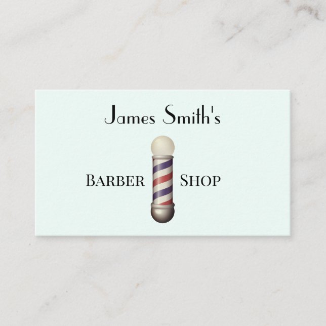Carte de visite de salon de coiffure Simple White  (Devant)