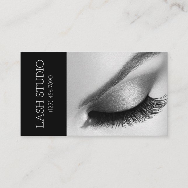 Carte de visite de salon de sourcils et cils avec  (Devant)