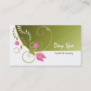 Carte de visite de salon de spa de jour