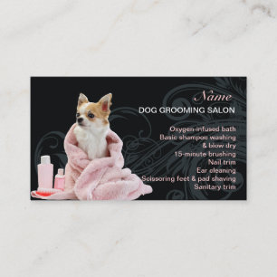 Carte de visite de salon de toilettage de chien