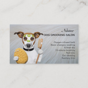 Carte de visite de salon de toilettage pour chiens
