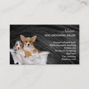 Carte de visite de salon de toilettage pour chiens