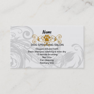 Carte de visite de salon de toilettage pour chiens