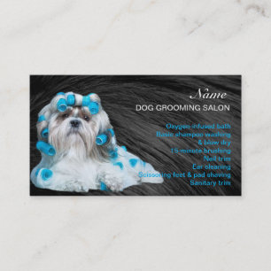 Carte de visite de salon de toilettage pour chiens