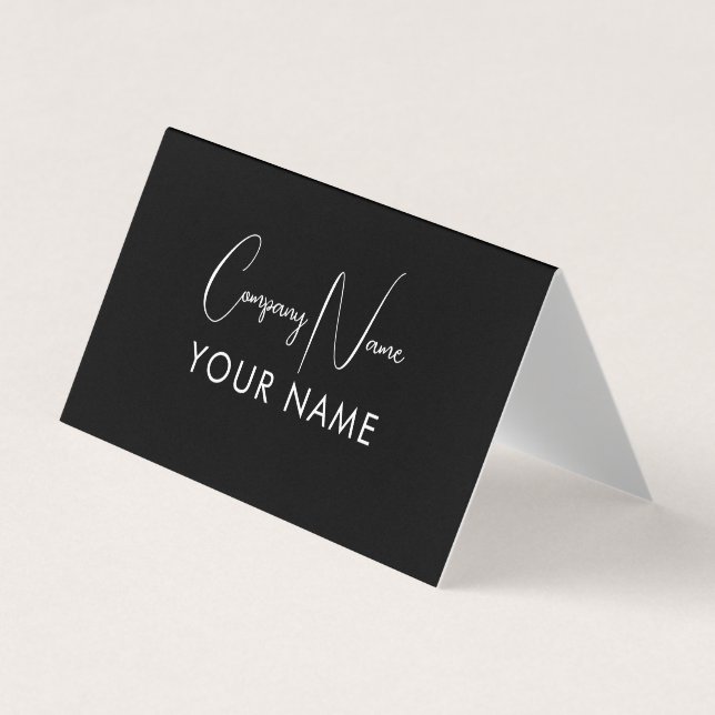 Carte de visite de salon élégant minimal | Cheveux (Devant)