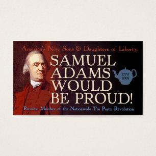 Carte de visite de Samuel Adams