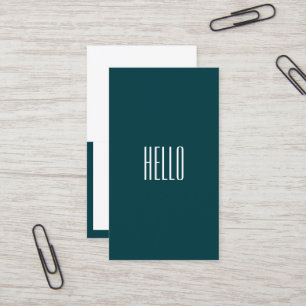 Carte de visite de script d'Bonjour professionnel