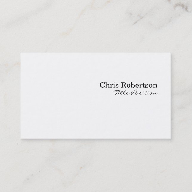 Carte de visite de script de charme noir blanc (Devant)