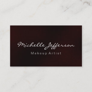 Carte de visite de script de maquillage rouge