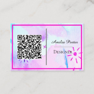 Carte de visite de script du concepteur de code QR