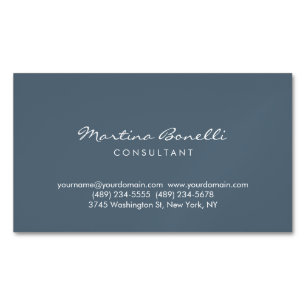 Carte de visite de script minimaliste couleur gris