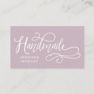 carte de visite de script whimsical fait main