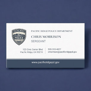Carte de visite de sergent de police avec logo