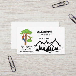 Carte de visite de service Arborescence Lumberjack