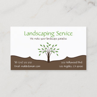 Carte de visite de service d'aménagement paysager