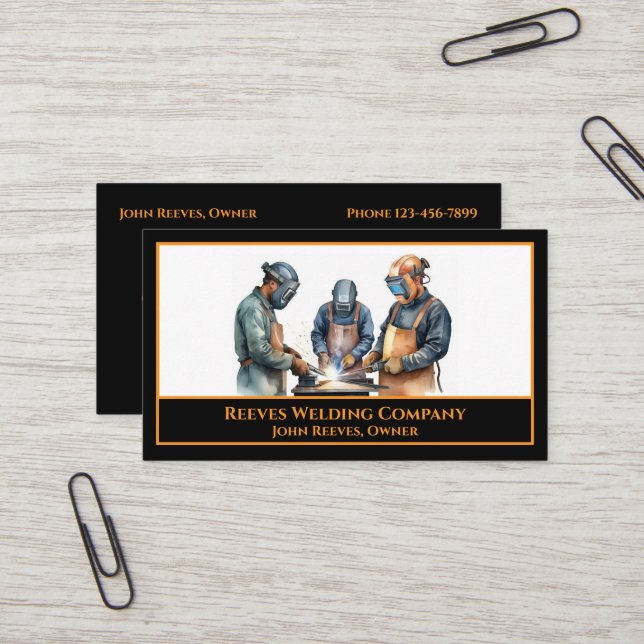 Carte de visite de service de contracteur de fabri (Devant/Arrière en situation)