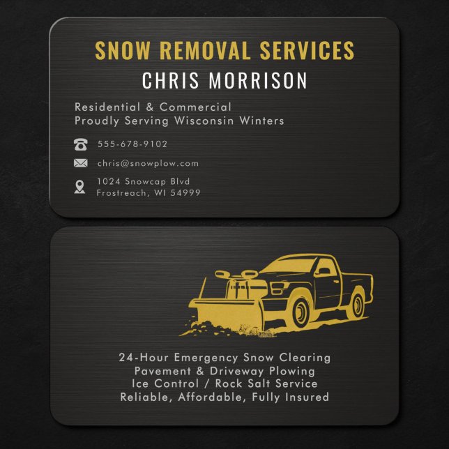 Carte de visite de service de déneigement (Créateur téléchargé)