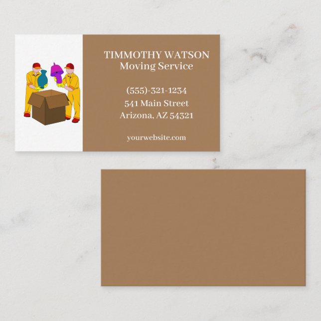 Carte de visite de service de déplacement (Devant / Derrière)