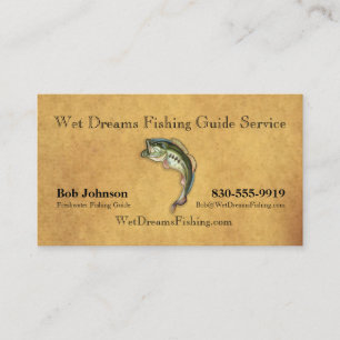 Carte de visite de service de guide de pêche
