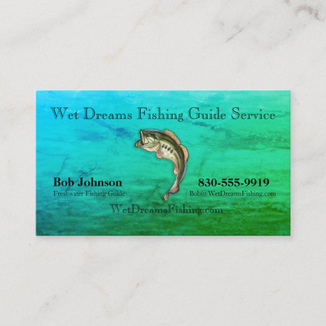 Carte de visite de service de guide de pêche (Devant)