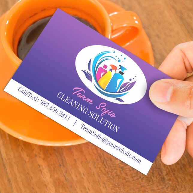 Carte de visite de service de nettoyage (Créateur téléchargé)