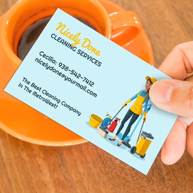 Carte de visite de service de nettoyage (Créateur téléchargé)