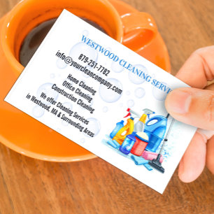 Carte de visite de service de nettoyage