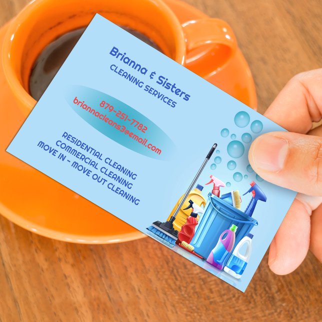 Carte de visite de service de nettoyage (Créateur téléchargé)