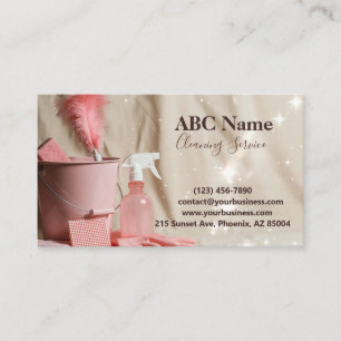 Carte de visite de service de nettoyage de maison