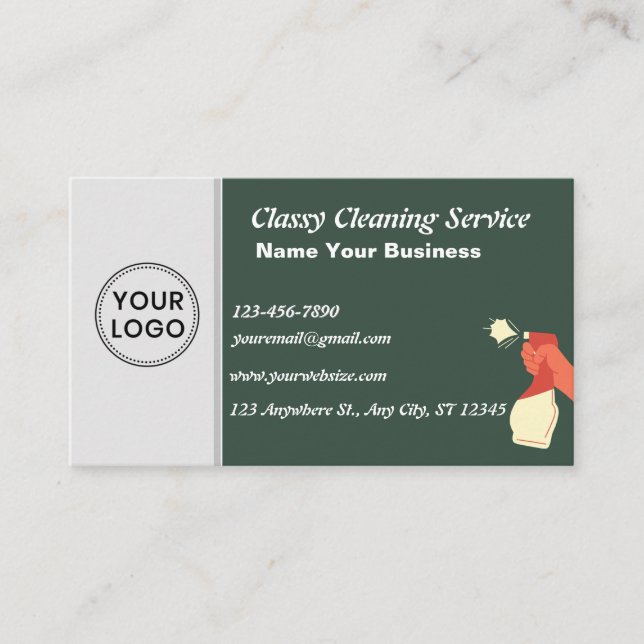 Carte de visite de service de nettoyage - Logo per (Devant)