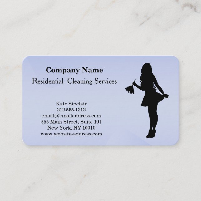 Carte de visite de service de nettoyage profession (Devant)