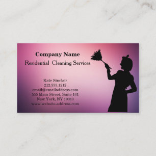 Carte de visite de service de nettoyage profession