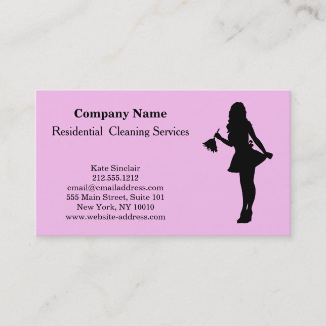 Carte de visite de service de nettoyage profession (Devant)