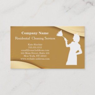 Carte de visite de service de nettoyage profession